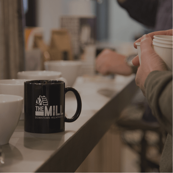 A customized The Mill mug